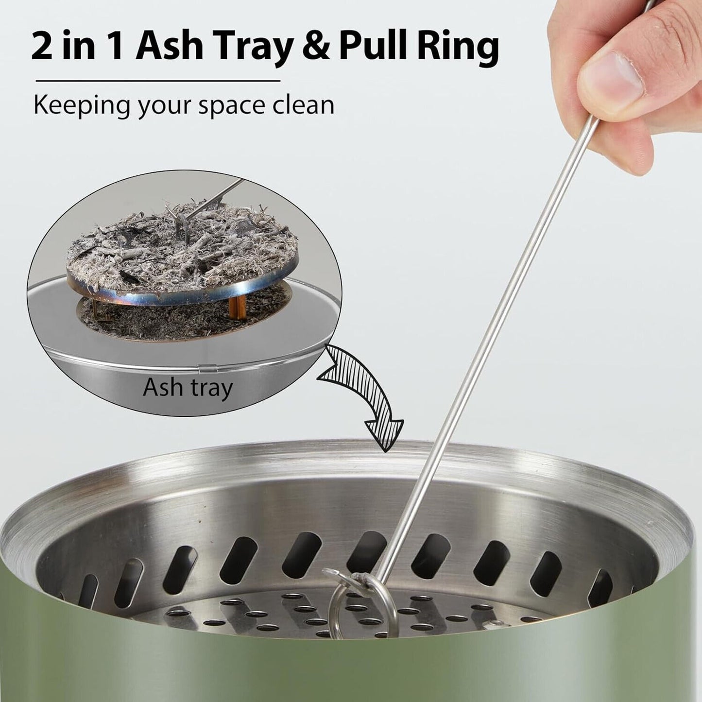 🔥OLIXIS 7" Solo Stove Small Wood Burning or Pellet Stove Tabletop Fire Pit🔥
