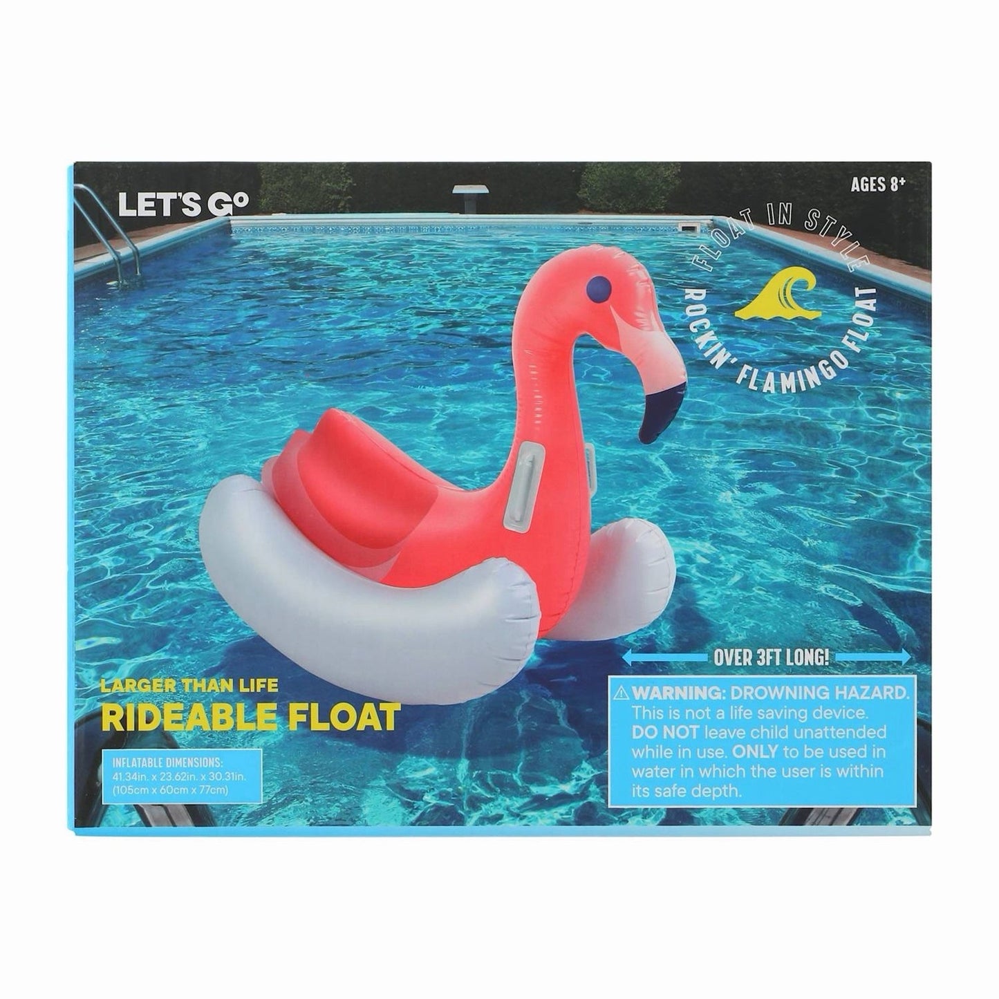 🔥Inflatable Rideable Rockin' Flamingo Pool Float BNWT🔥