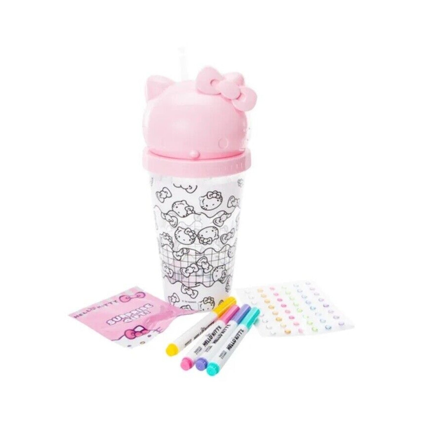 🔥Hello Kitty Doodle Tumbler With Straw & Surprise Gift Bag Inside Sanrio NWT🔥