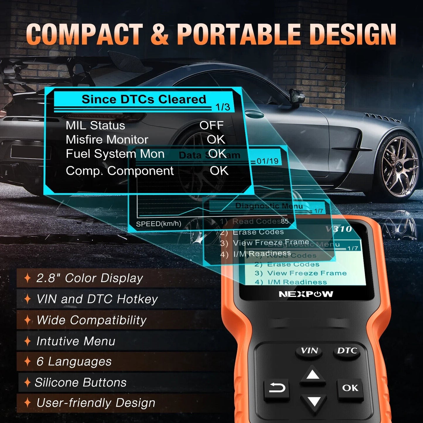 🔥Nexpow Car OBD2 Scanner Code Reader Check Engine Code Readers I/M Reading 💥