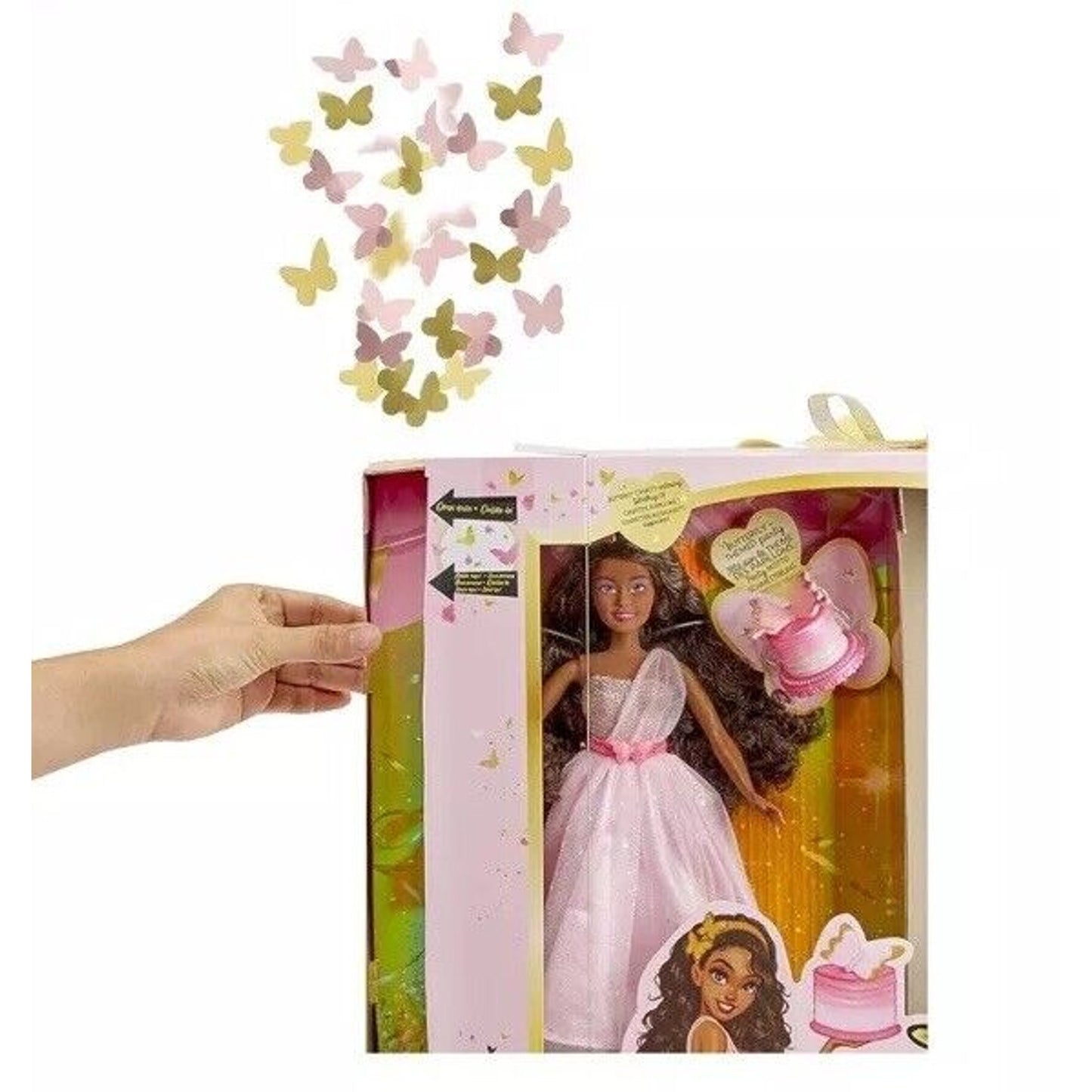 🔥MGA Ent Dream Ella Let's Celebrate Doll - Yasmin Pink & Gold Glitter BNWT🔥