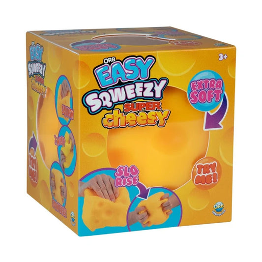 🔥ORB Jumbo Huge Easy Squeezy Super Cheesy Yellow Squishy Toy Cheese BNWT🔥