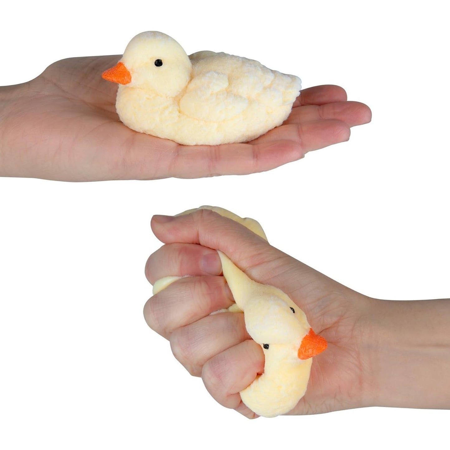 🔥Taba-Licious Curiosities Fluffs Duck 3-Inch Squeeze Toy Yellow BNWT🔥