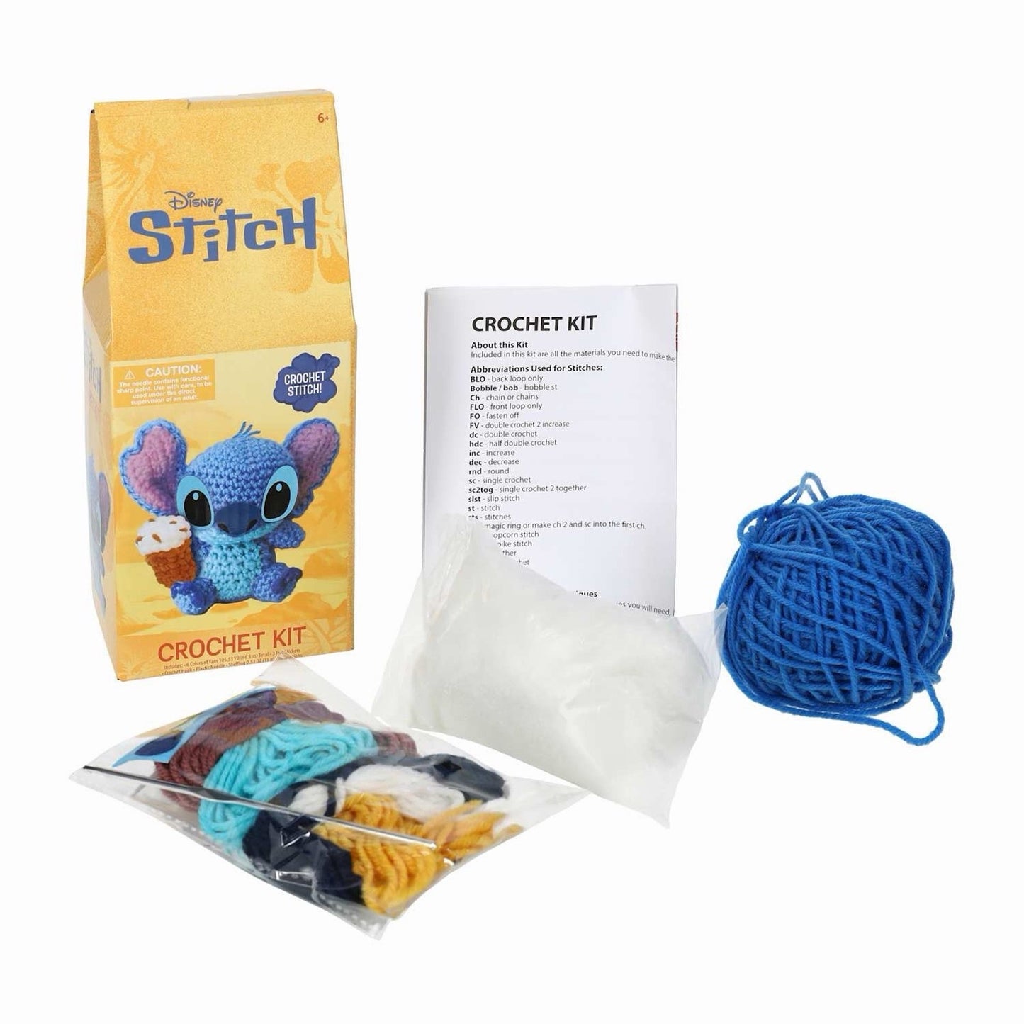 🔥Disney Stitch Crochet Kit Stitch Ice Cream BNWT🔥