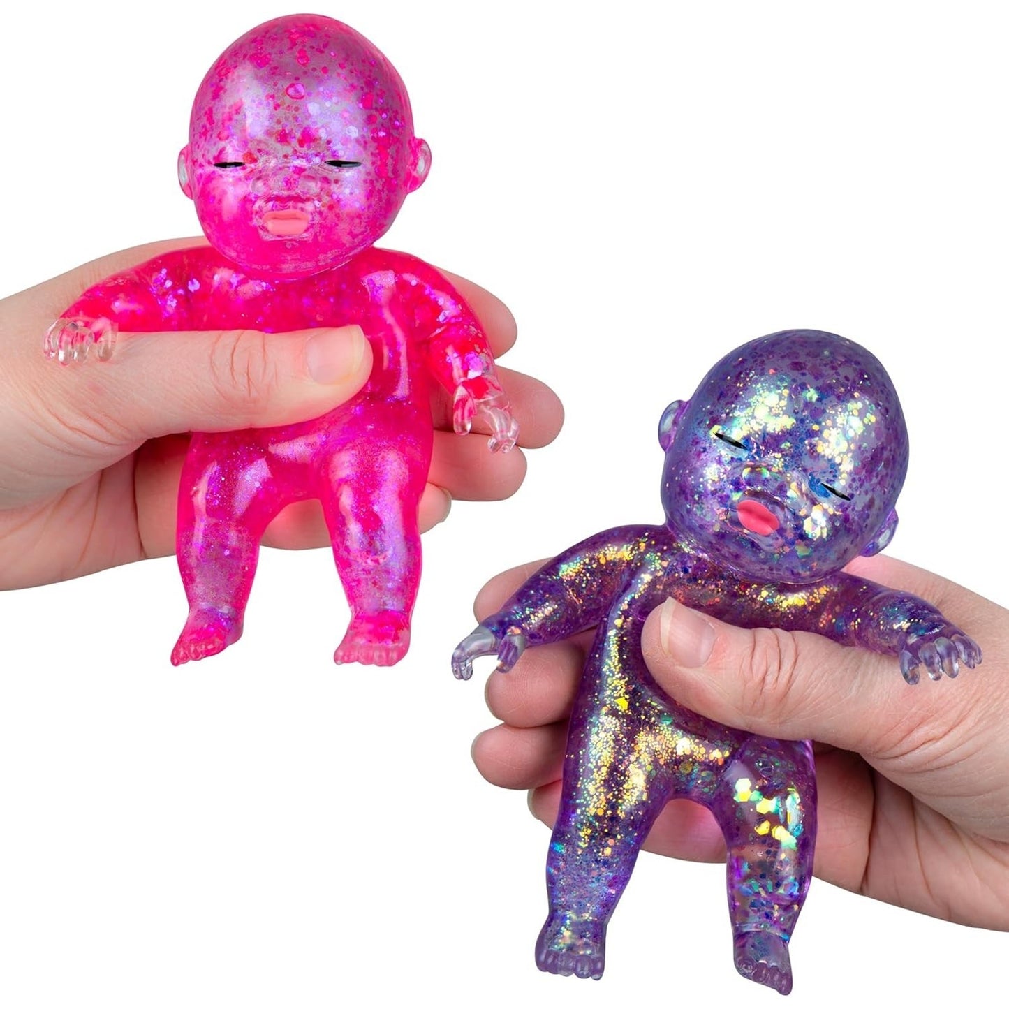 🔥ORB Sugar Swaps Jumbo Baby Squishies Pink and Purple 2 PK Big Sparkly BNWT🔥