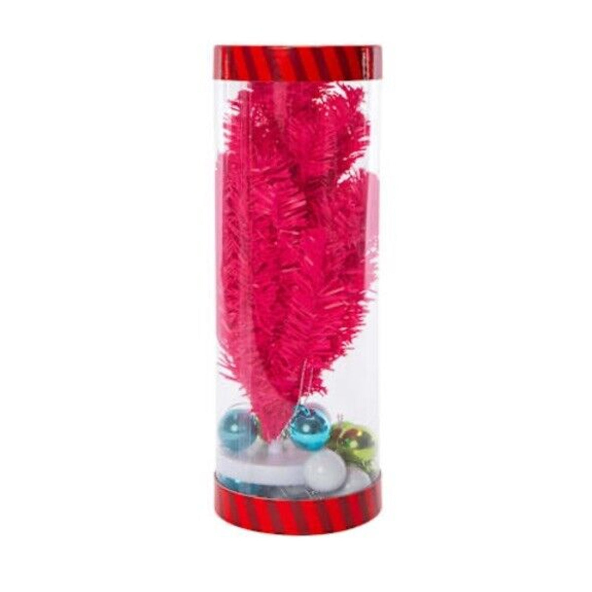 🔥Mini Desktop Christmas Tree With Ornaments 10"x12" Pink BNWT🔥