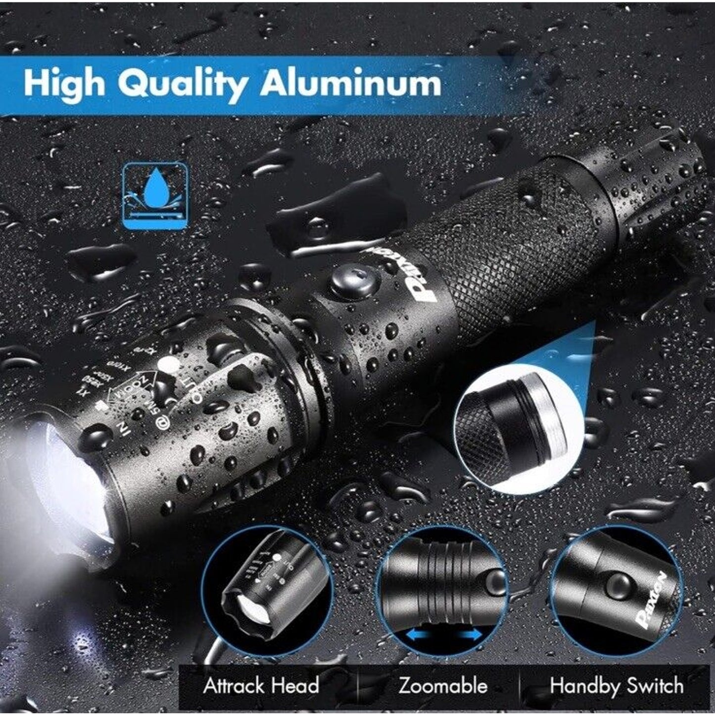 🔥PHIXTON Flashlights Rechargeable LED Powerful 5000 Lumen BNWT🔥