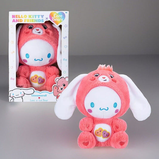 🔥Hello Kitty and Friends Care Bears Plush 8” Cinnamoroll as Love-A-Lot Bear💥