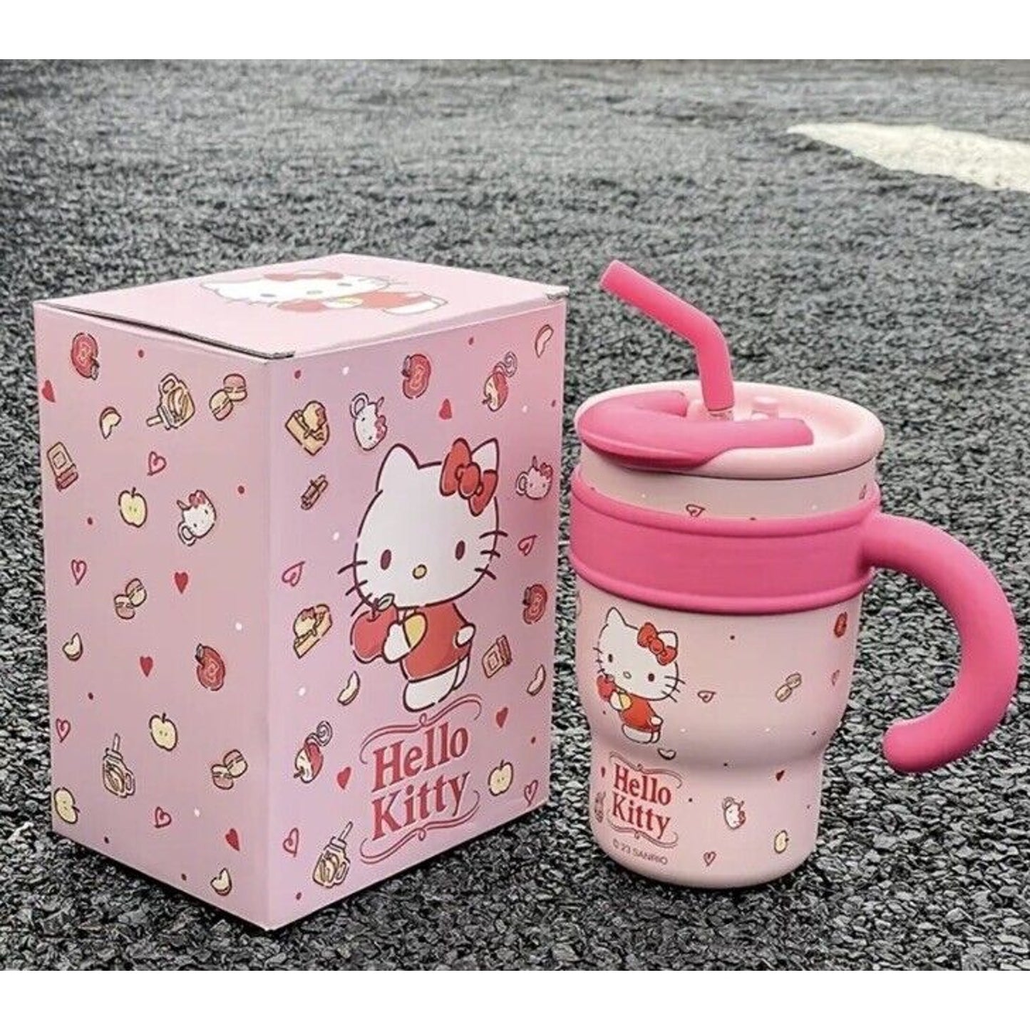 🔥Hello Kitty Insulated Water Bottle Cute Water Cup Large Capacity BNIB🔥