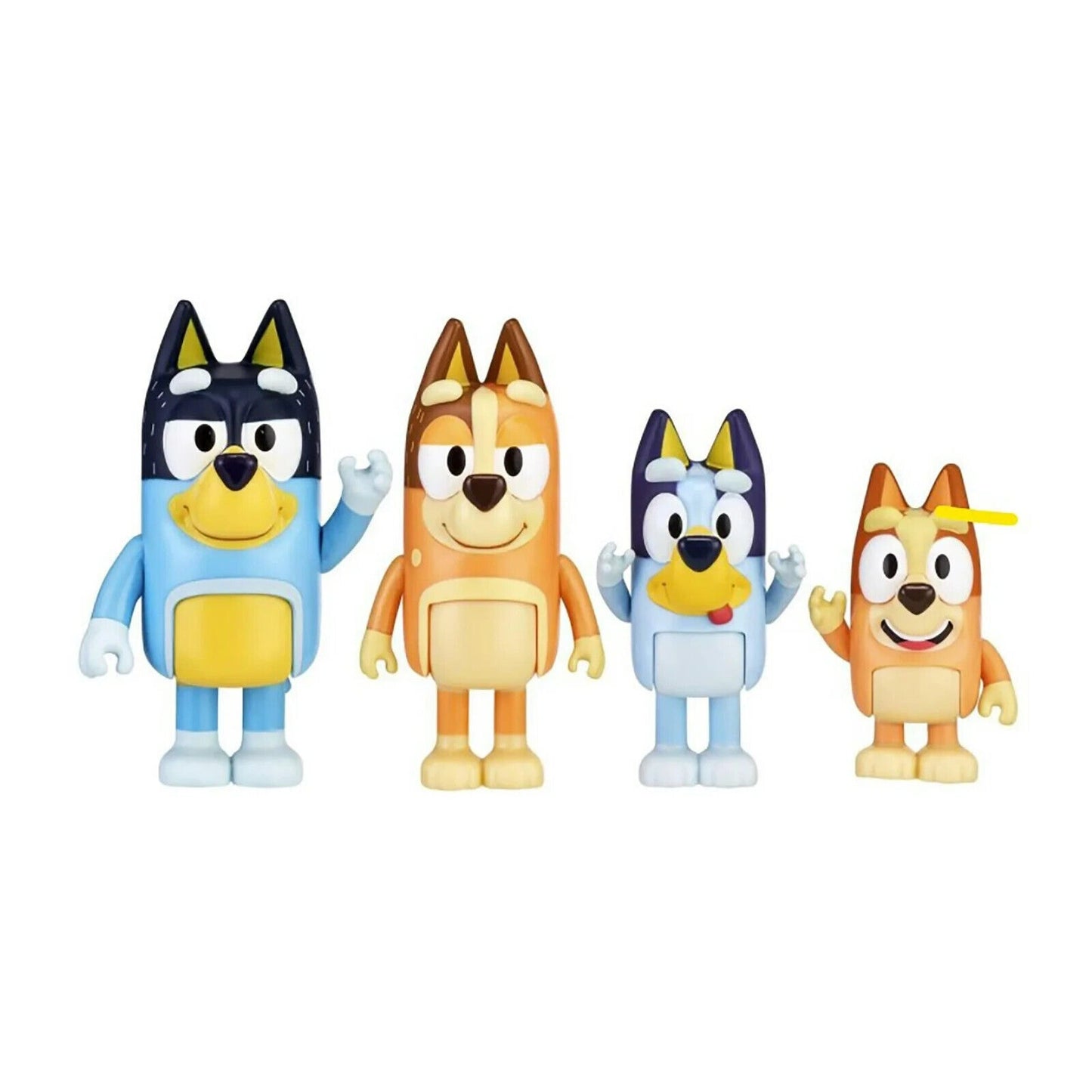 🔥Bluey Family New Expression Figure 4-Pack Mum Dad Bingo Bluey SET NWT💥