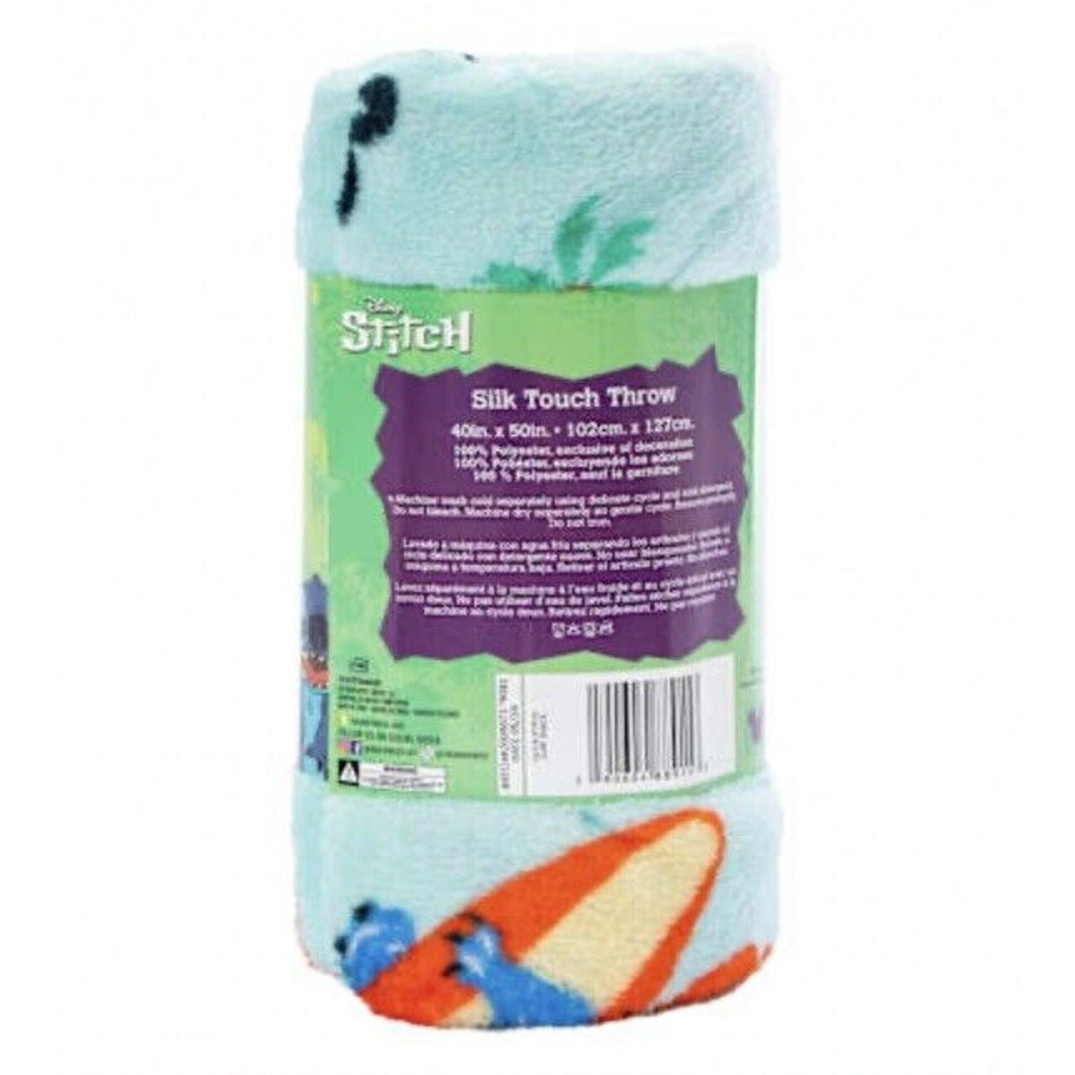 🔥Disney Stitch Surfboard 40 x 50 In Silk Touch Throw Blanket BNWT🔥
