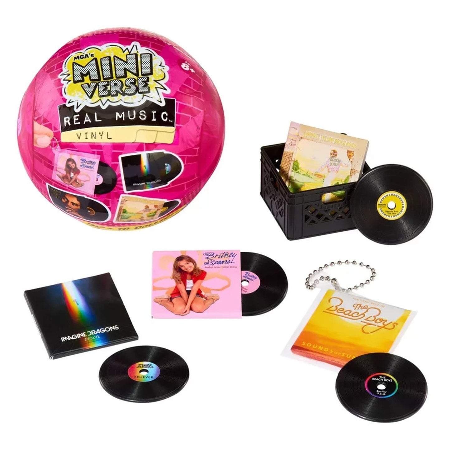 🔥MGA's Miniverse Real Music Vinyl Mystery Blind Pack Mini Playable Records NWT