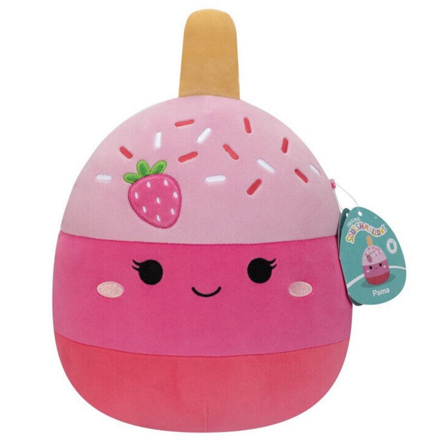 🔥Squishmallow 11 - 12" Pama Strawberry Cake Pop Sweet Plush BNWT🔥