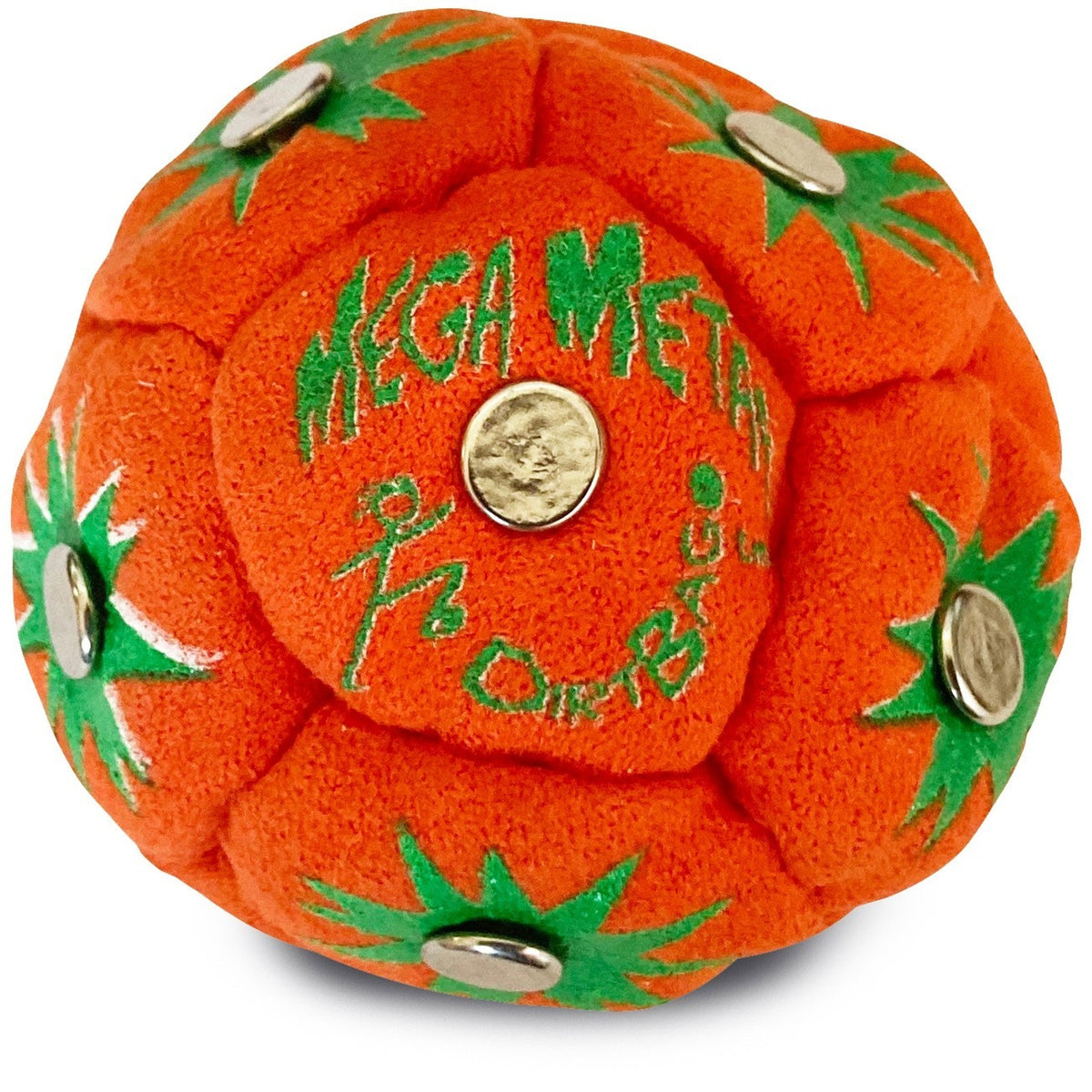 🔥World Footbag DirtBag Mega Metal Hacky Sack ORANGE/GREEN BNWT🔥