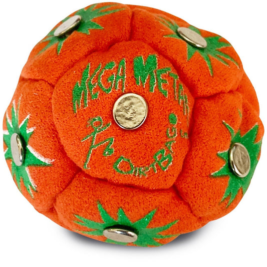 🔥World Footbag DirtBag Mega Metal Hacky Sack ORANGE/GREEN BNWT🔥
