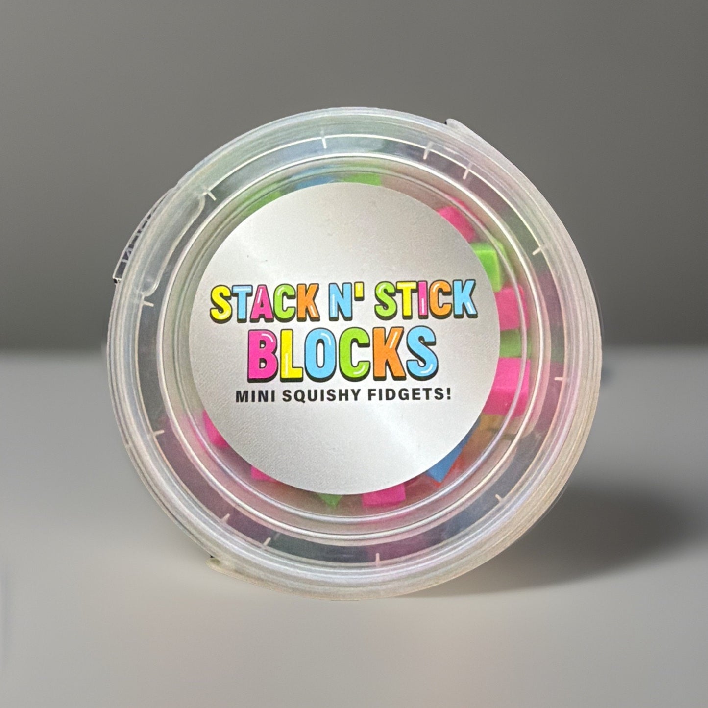 🔥Crazy Fun Stack N' Stick Blocks 125pc Tub STEM Squish Fidget Toy BNWT🔥