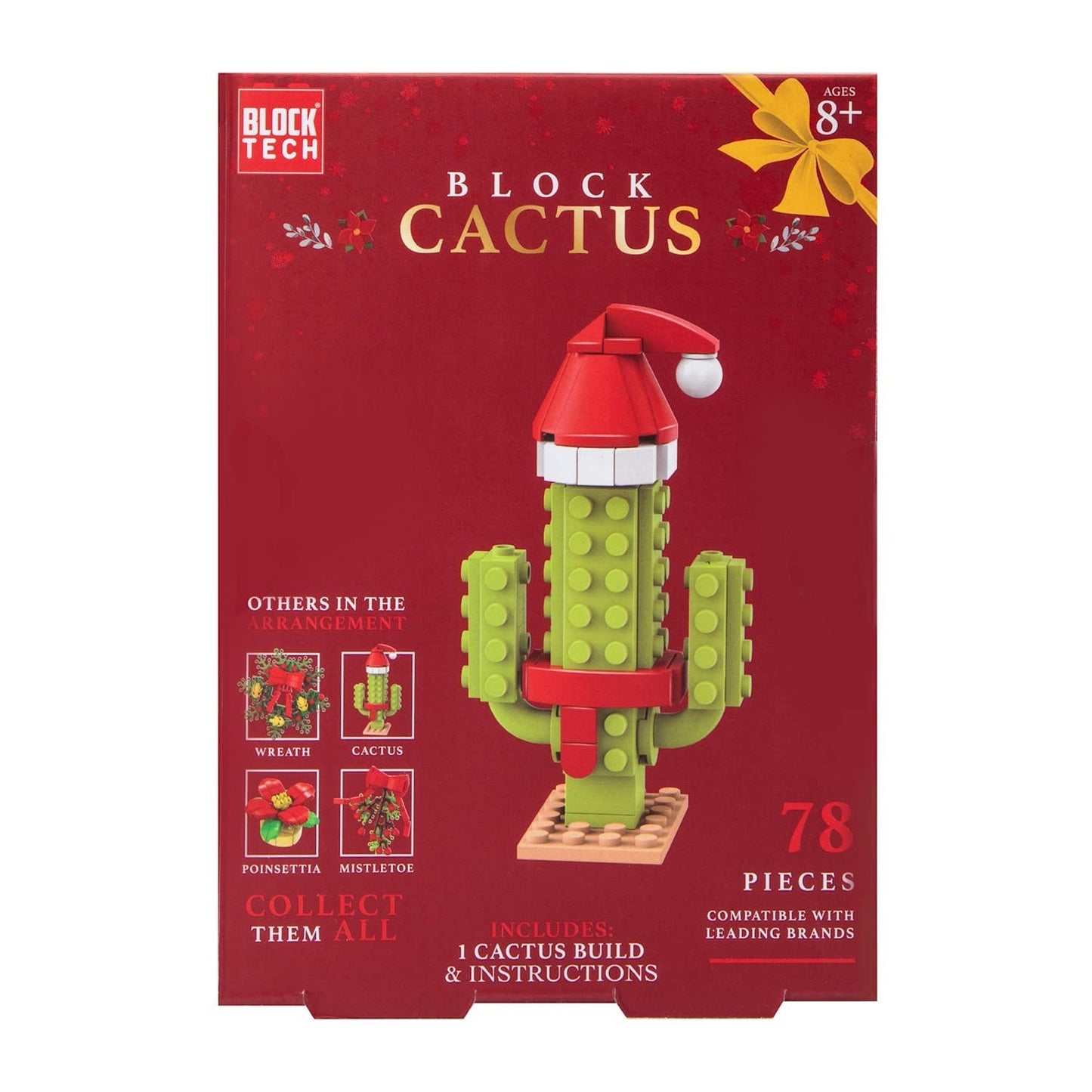 🔥BLOCK TECH Holiday Botanical Build Blocks CACTUS BNWT🔥