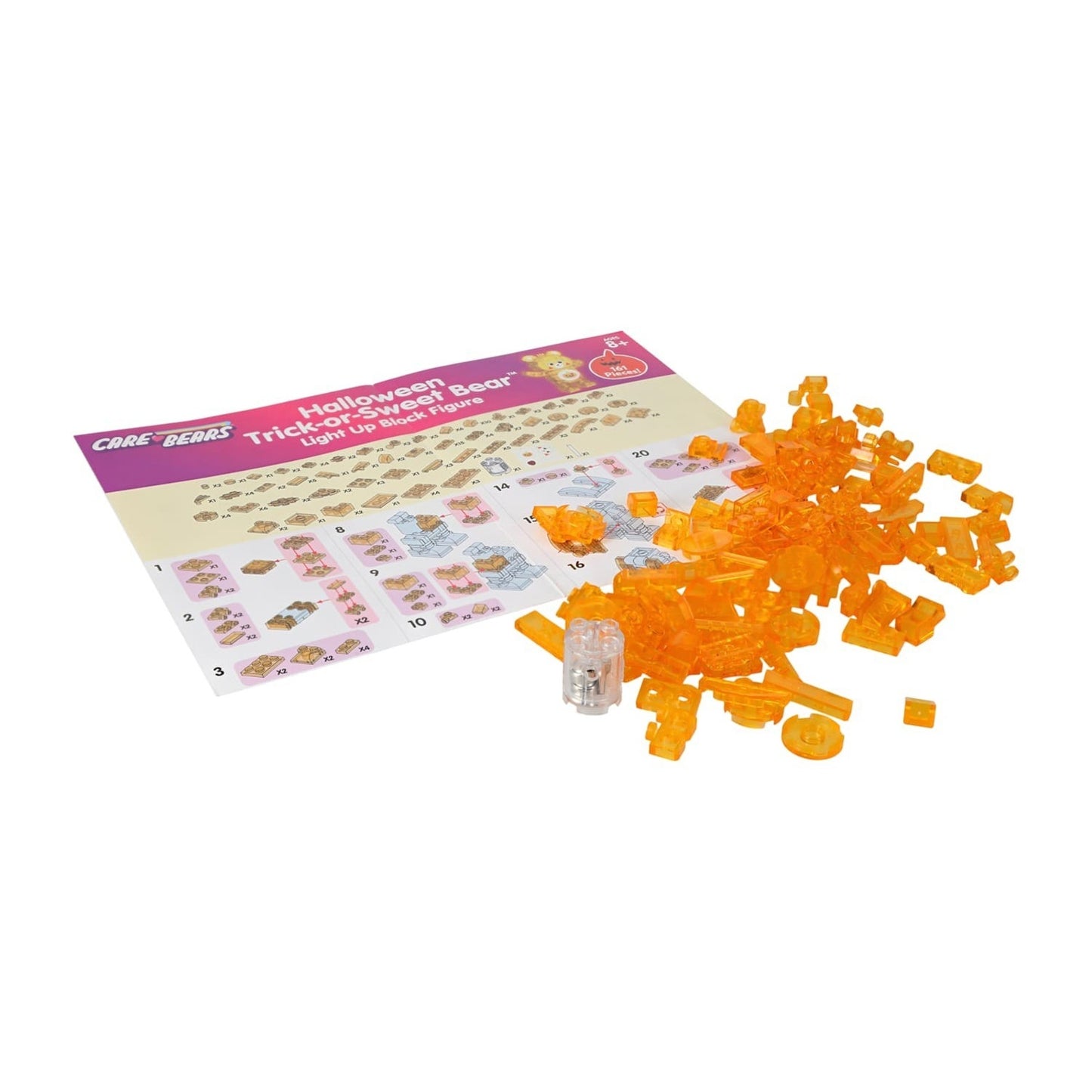 🔥Care Bears Halloween Trick Or Sweet Bear Light Up Block Figure BNWT🔥