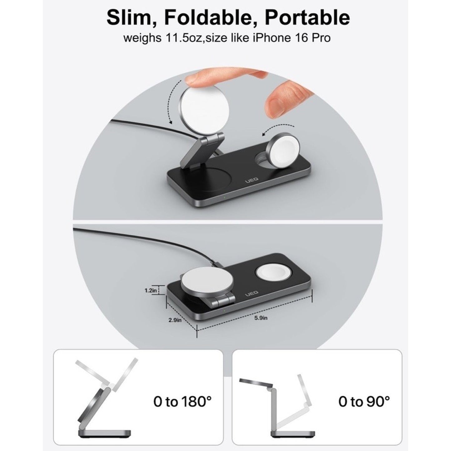 🔥3-in-1 MagSafe Wireless Charging Station for iPhone Apple Watch AirPods NWT🔥