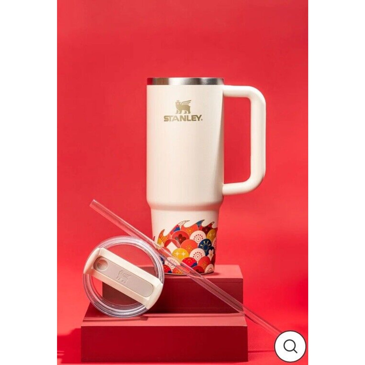 🔥Stanley Lunar New Year Quencher H2.0 Flowstate Tumbler 30oz Cream Dragon NWT🔥