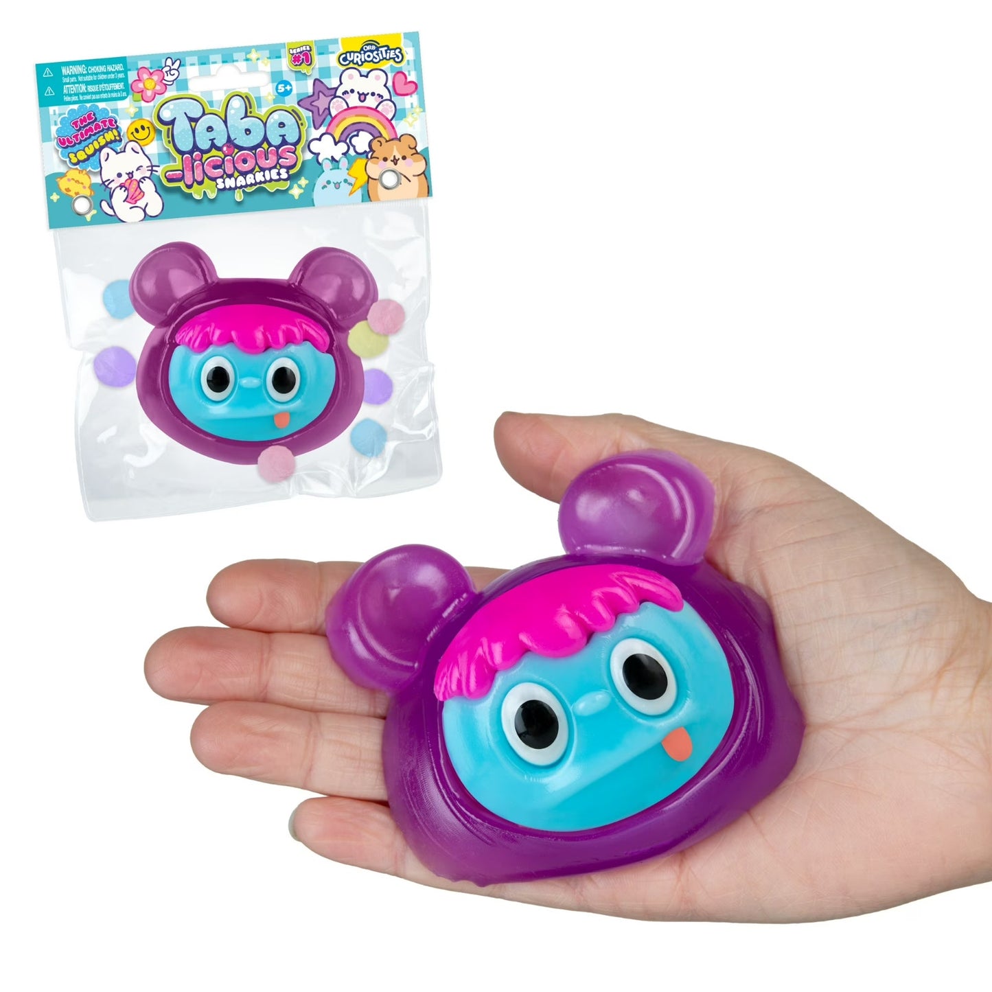 🔥Orb Curiosities Taba-licious BEAR Snarkies Teal Squishy Sensory Toy BNWT🔥