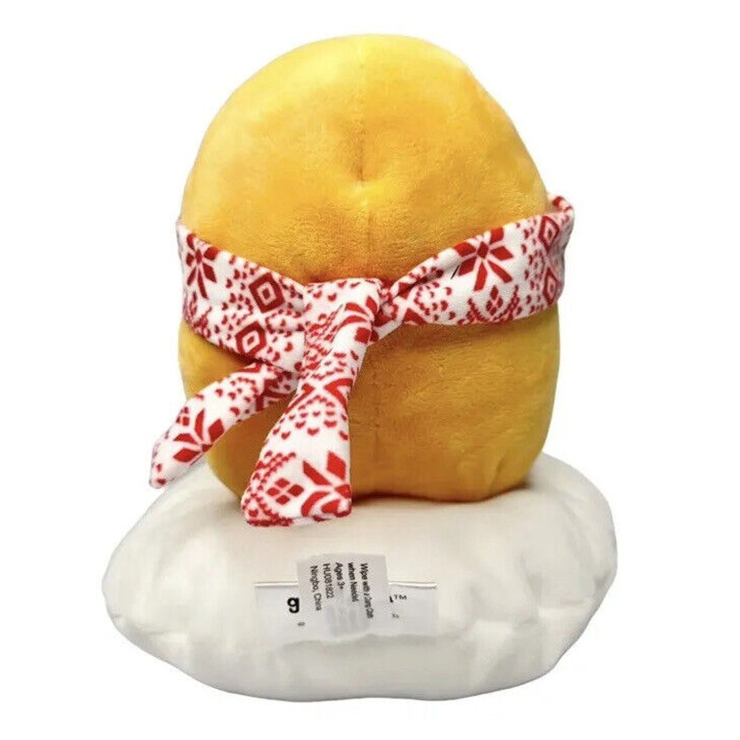 🔥Sanrio 9" Gudetama Plush The Lazy Egg 2022 Red White Scarf HTF RARE BNWT🔥