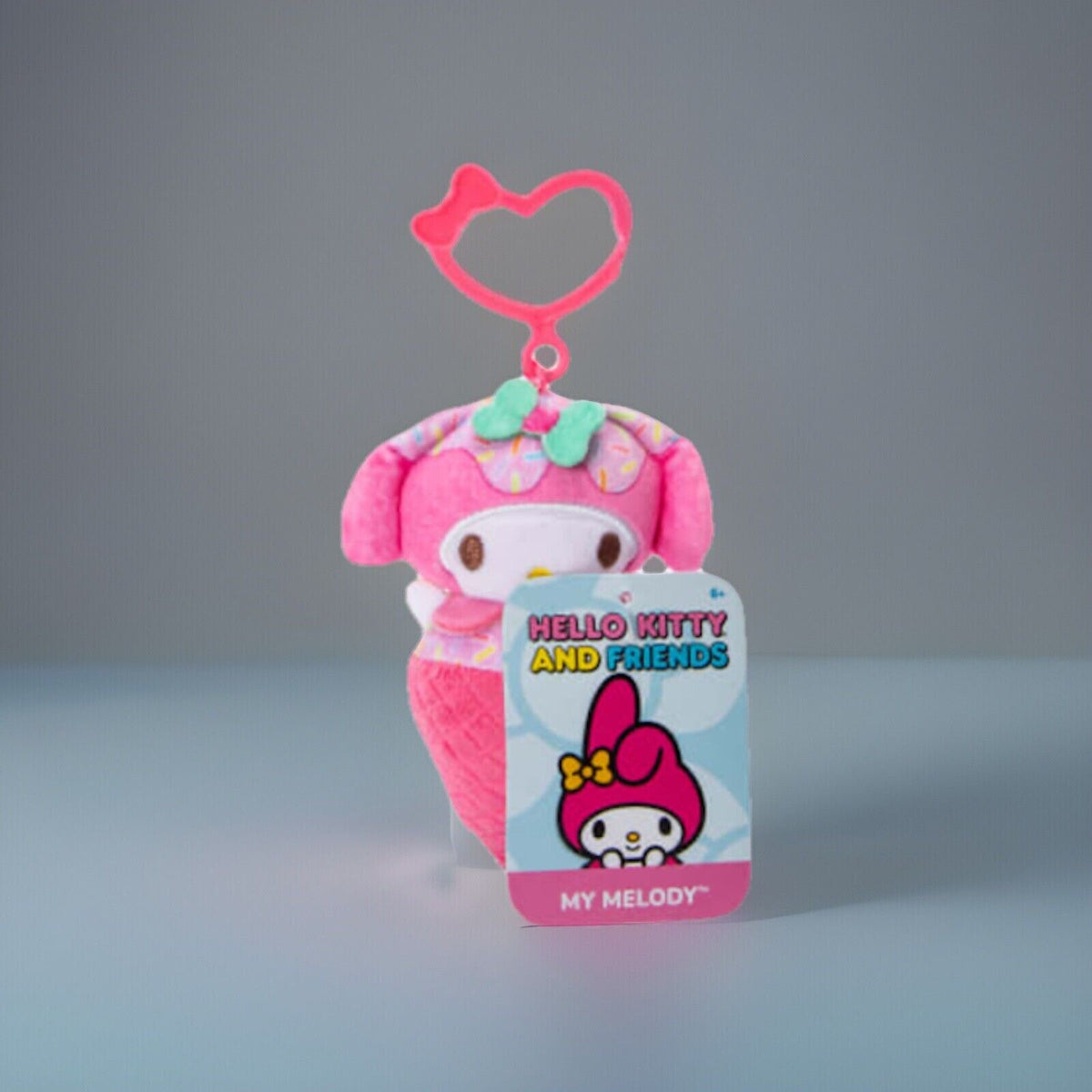 🔥Hello Kitty Ice Cream Cone Plush Bag Clip Keychain 2024 BNWT🔥