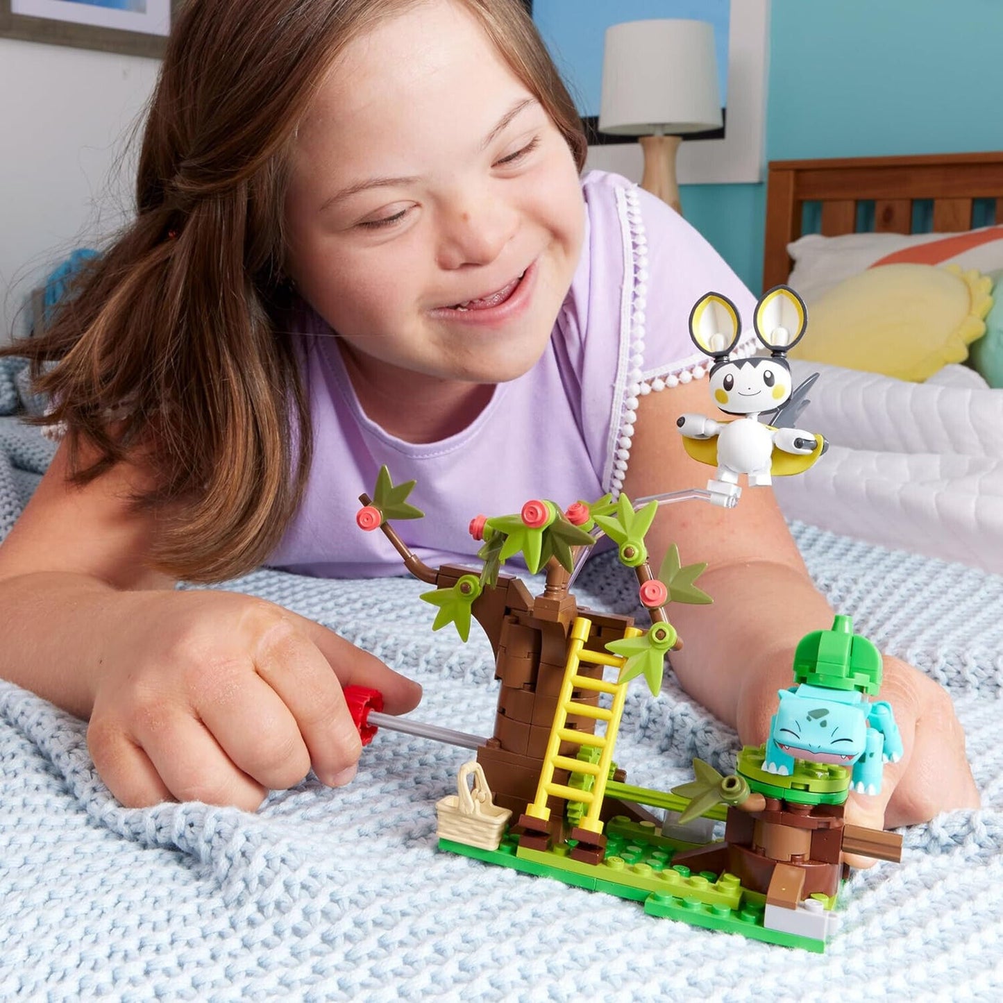 🔥MEGA Brands - Pokemon Emolga and Bulbasaur's Charming Woods Building Toy Kit🔥
