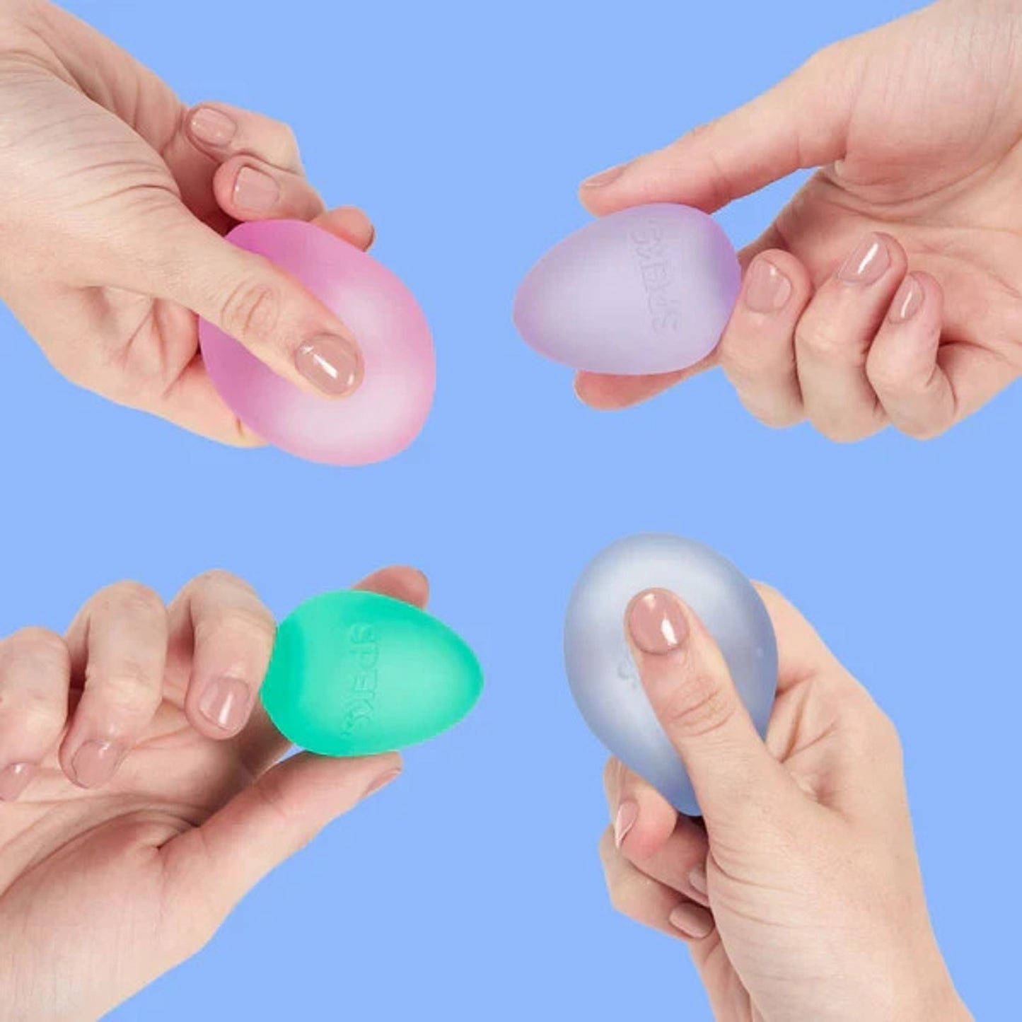 🔥Speks Gump Eggs Memory Gel Squeeze 4 Pack BNWT🔥