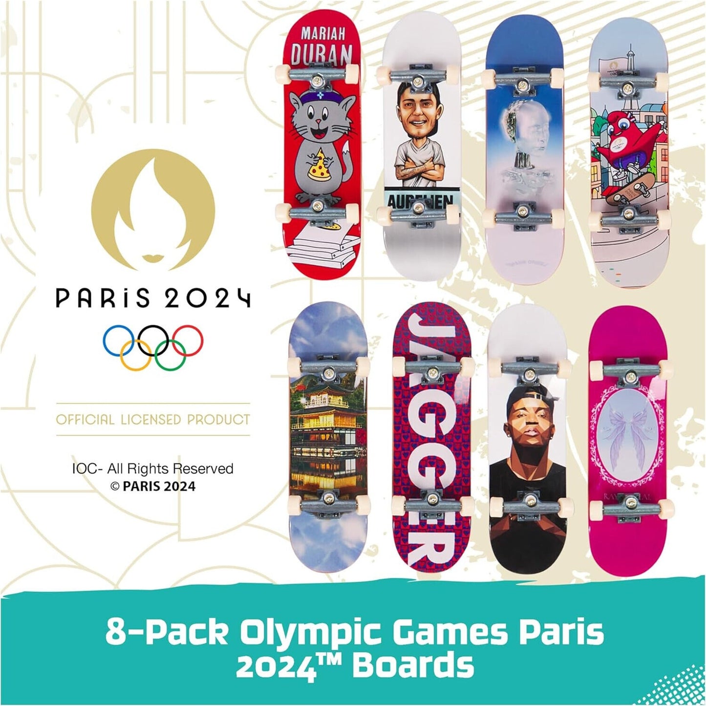 🔥Tech Deck Competition Legends 8-Pk Mini Skateboards Olympic Games Paris 2024🔥