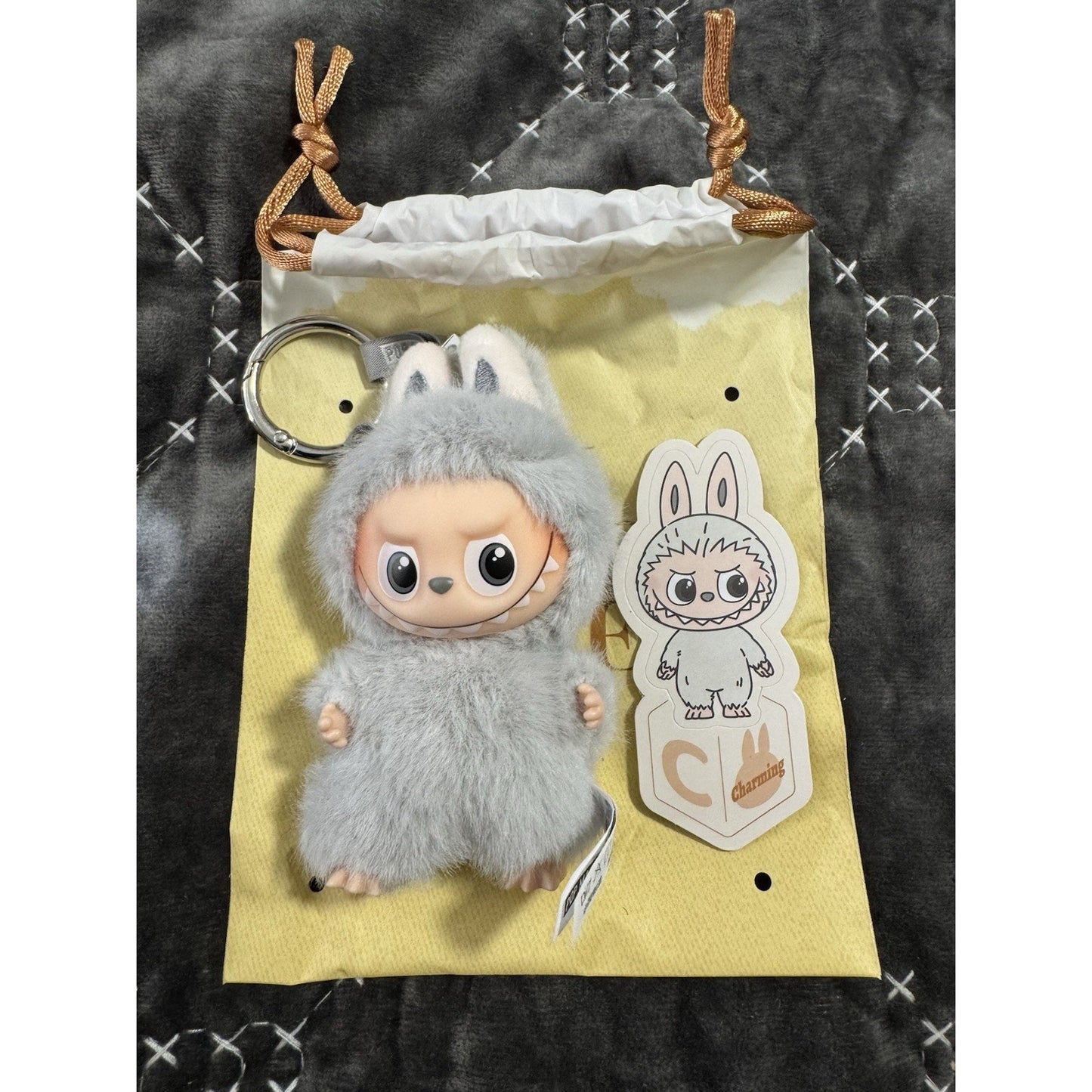 🔥 POP MART Labubu V4 The Monsters Pin For Love Alphabet Plush Pendant - C NWT🔥