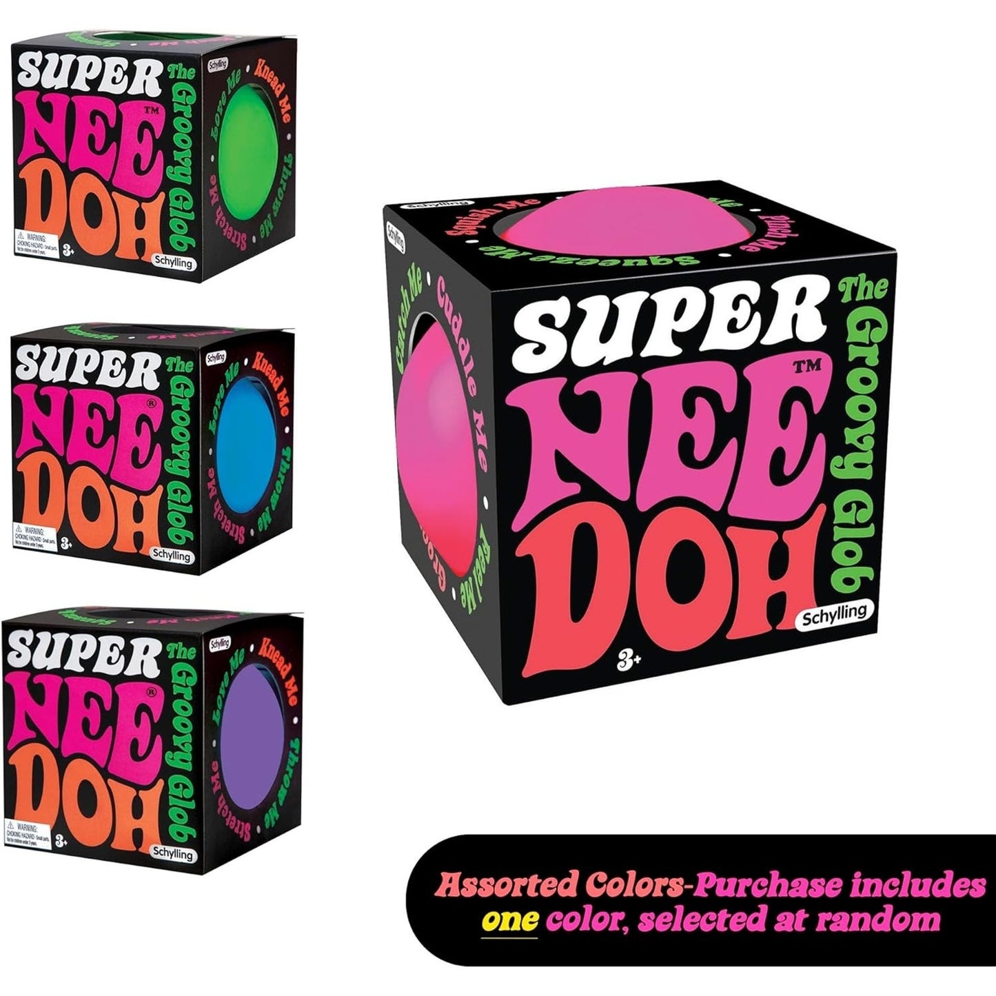 🔥NeeDoh Nee Doh The Groovy Glob Super 4.5" XL Squishy Stress Ball Purple NWT🔥