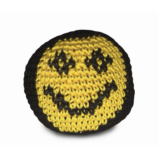 🔥World Footbag Happy Face Crochet Hacky Sack BNWT🔥