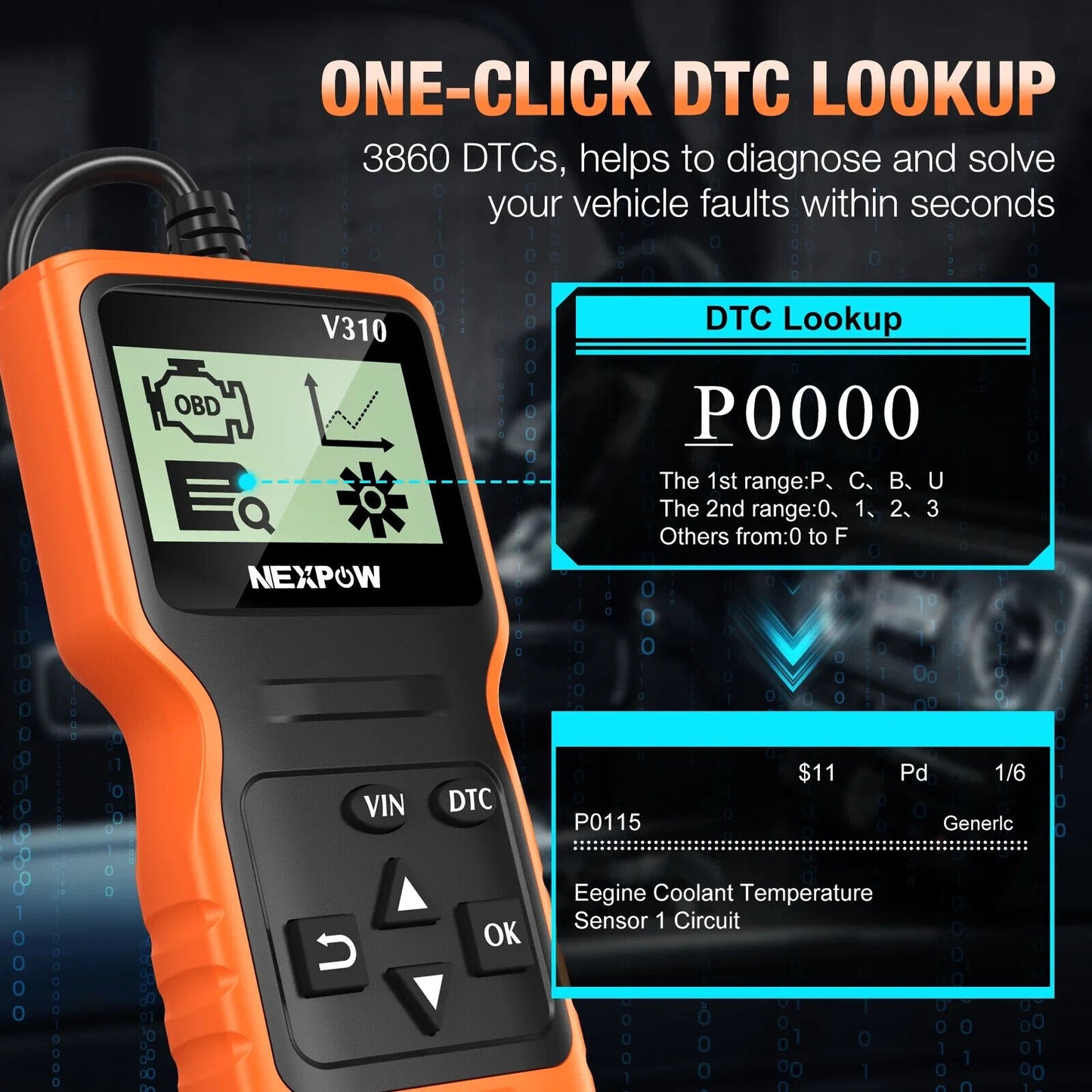 🔥Nexpow Car OBD2 Scanner Code Reader Check Engine Code Readers I/M Reading 💥