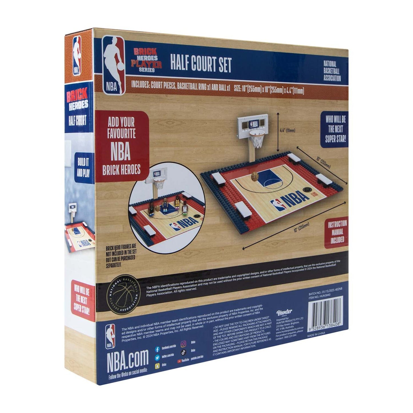 🔥NBA Brick Heroes Players Series Half Court Building Blocks Basketball Court🔥