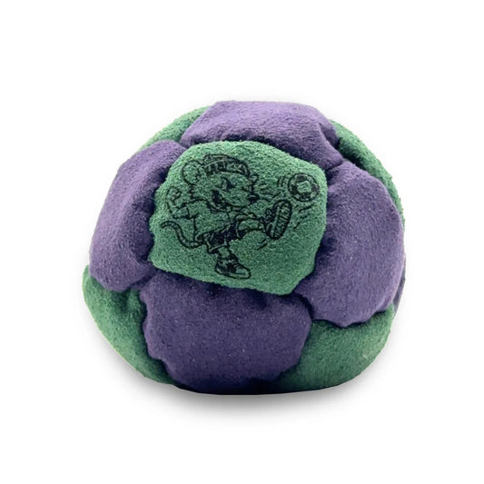 🔥KickRats Toxic Footbag 14 Panel SandHacky Sack Purple/Toxic Green BNWT🔥