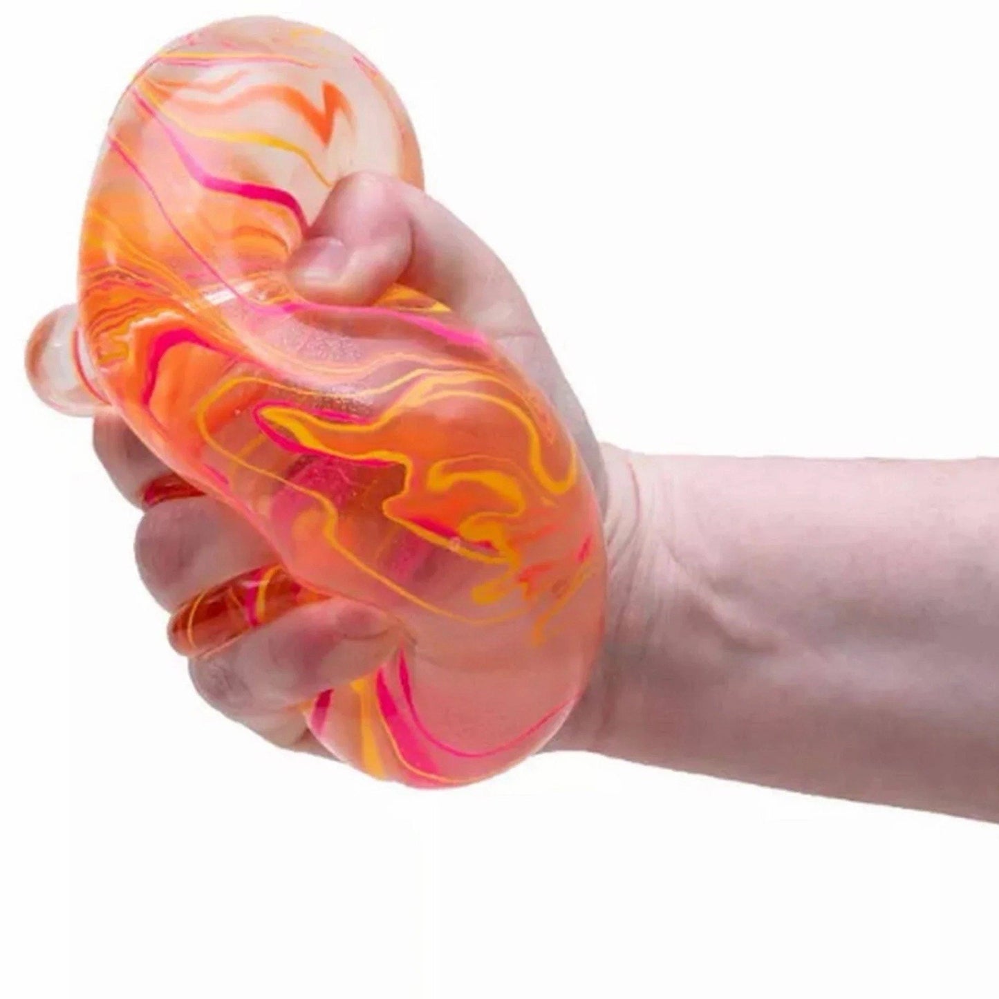 🔥NeeDoh Nice Berg Swirl XL Giant NeeDoh Squishy Swirl Cube ORANGE BNWT🔥