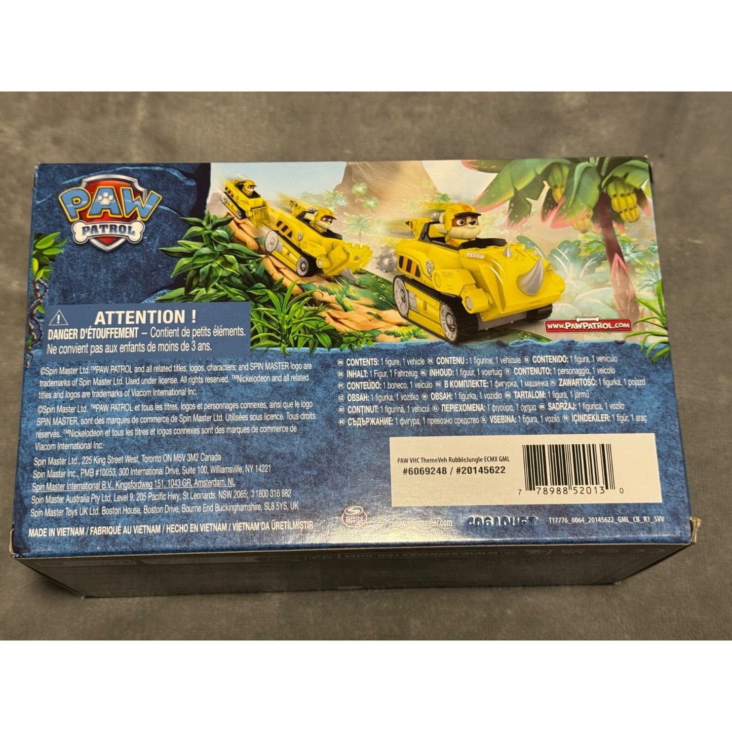 🔥PAW Patrol Jungle Pups Rubble Rhino Vehicle Truck & Collectible Action Fig🔥
