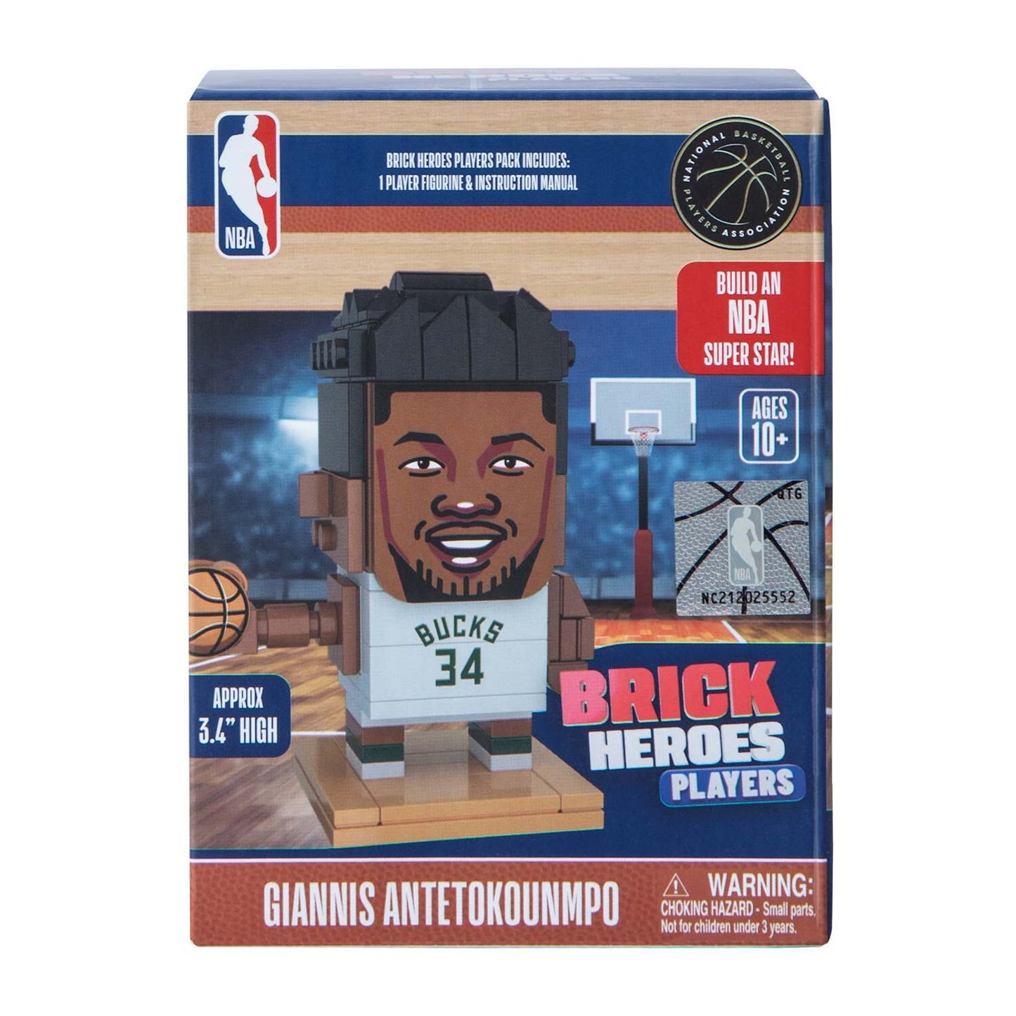 🔥Brick Heroes Players Giannis Antetokounmpo Figurine Build Kit NBA BUCKS NWT🔥