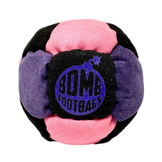 🔥Bomb Footbags The Burly Buckshot Hacky Sack Footbagt Black/Pink/Purple NWT🔥