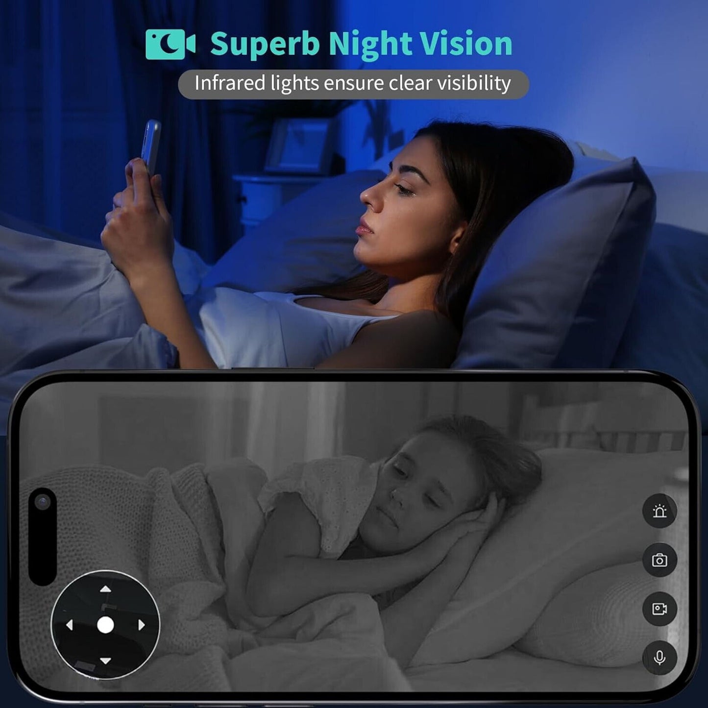 🔥Security Camera 5MP 5G & 2.4G WiFi 360° Pan 3K Human Pet Motion Det BNWT🔥