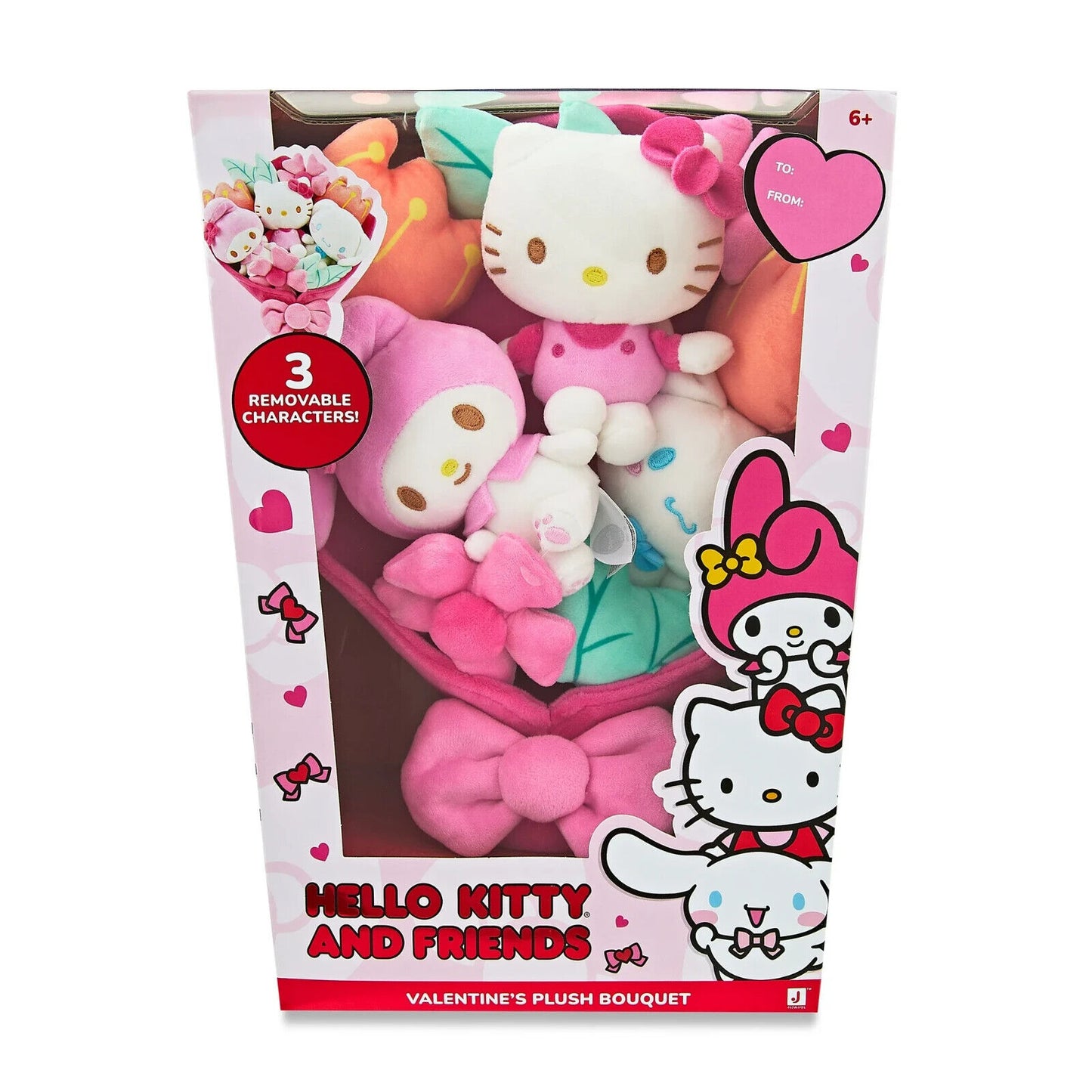 🔥Hello Kitty and Friends 12” Plush Valentine’s Bouquet 9 Plush Included BNWT💥