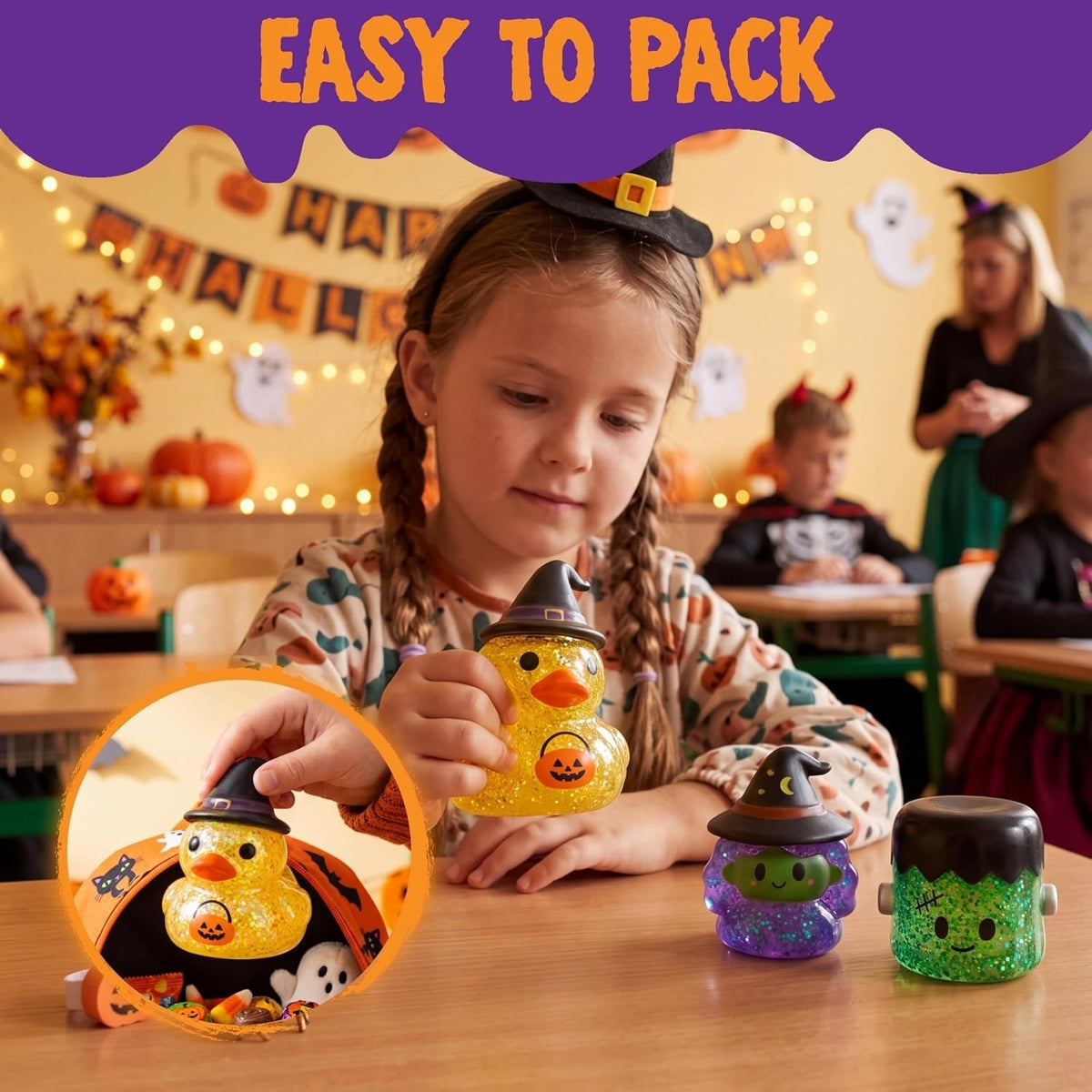 🔥JOYIN Halloween Glitter Squishy Toys 3 Pack BNWT🔥