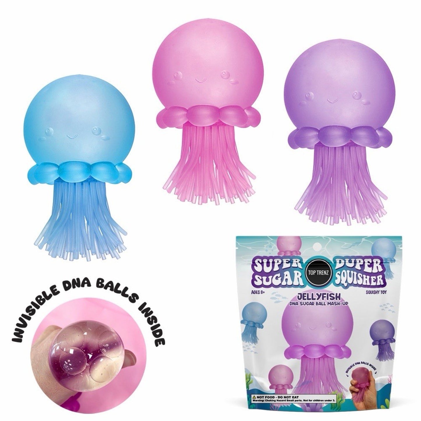 🔥Super Duper Sugar Squisher Jellyfish Squishy Purple BNWT🔥