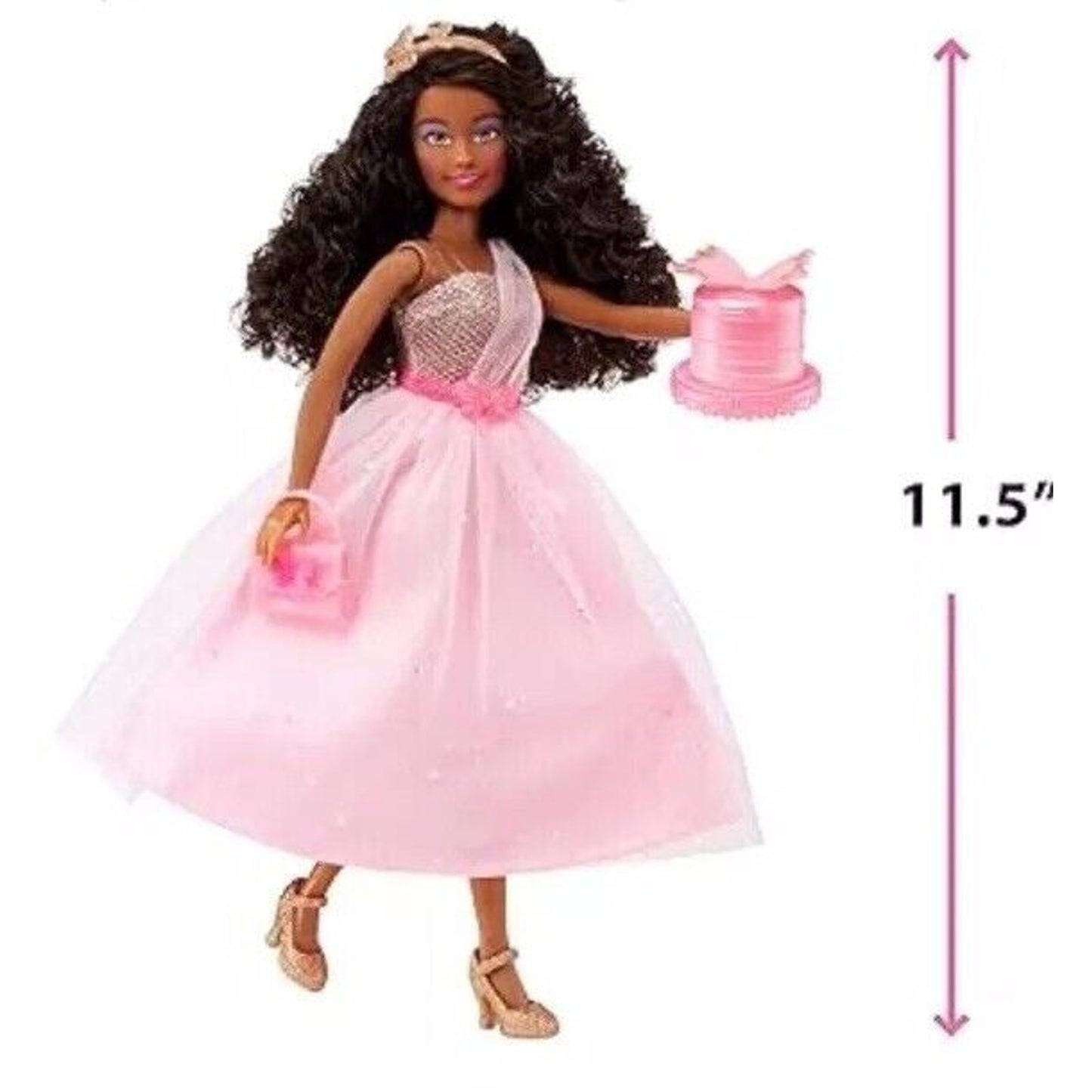 🔥MGA Ent Dream Ella Let's Celebrate Doll - Yasmin Pink & Gold Glitter BNWT🔥