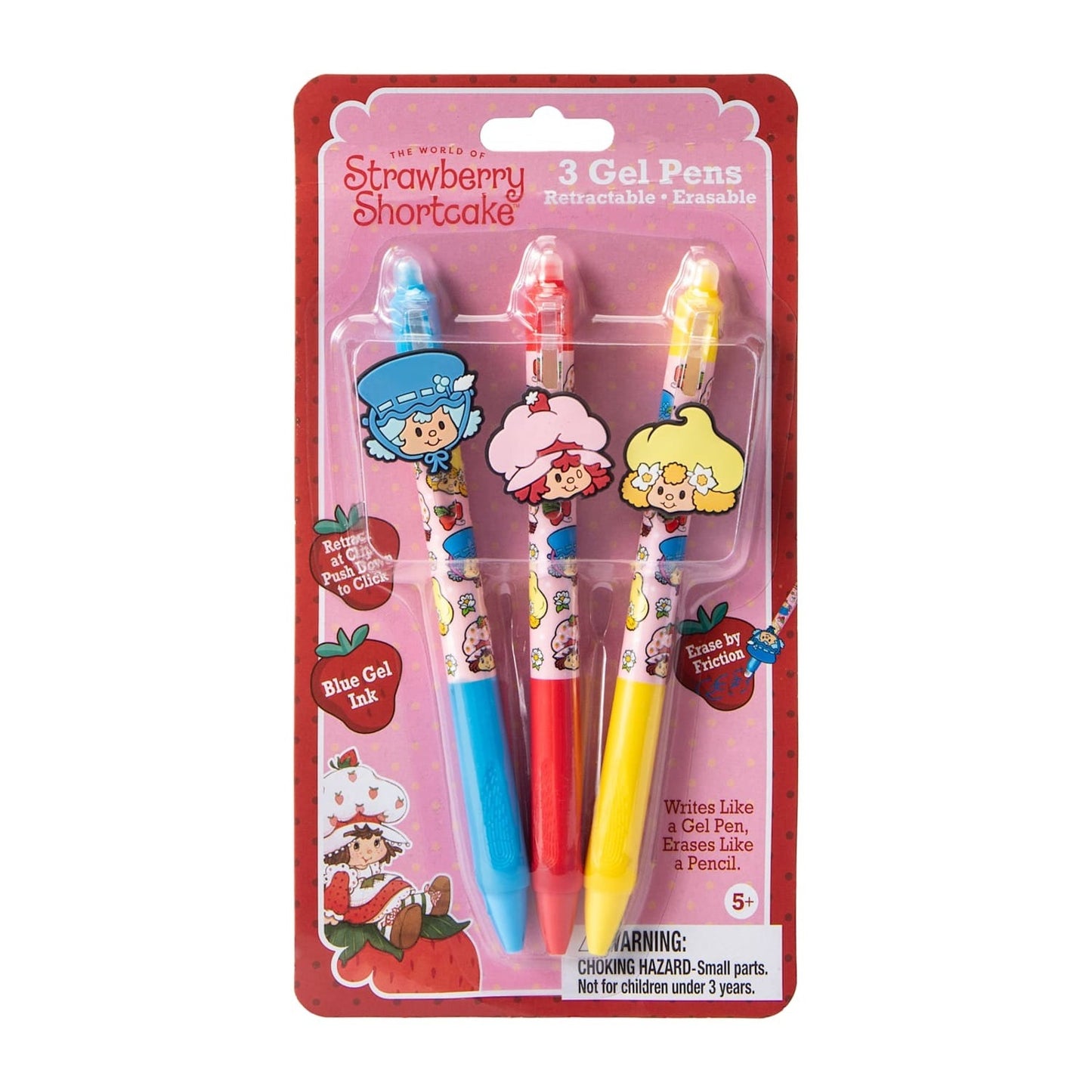 🔥Strawberry Shortcake Gel Pens 3 PACK BNWT🔥