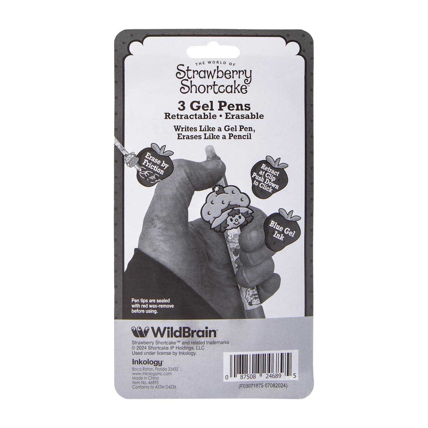 🔥Strawberry Shortcake Gel Pens 3 PACK BNWT🔥