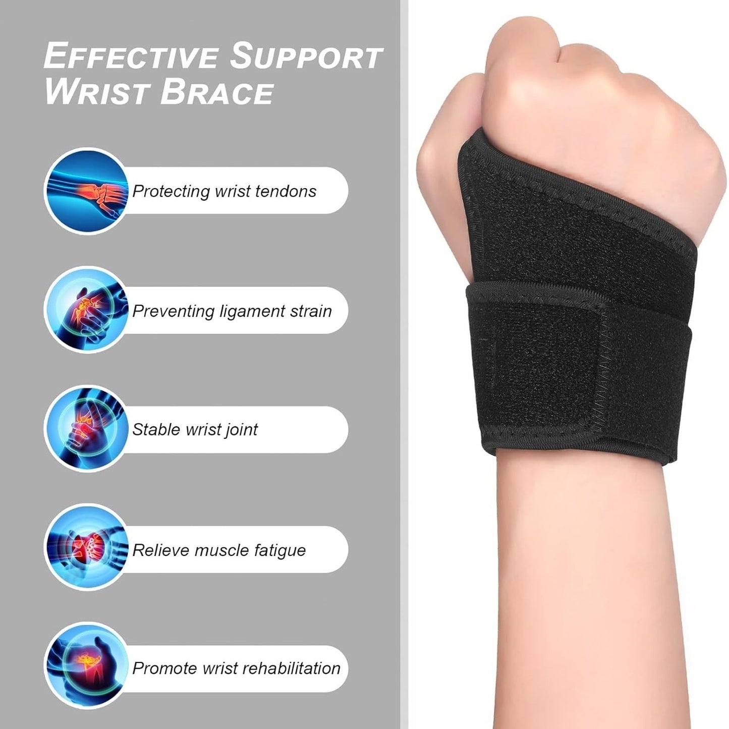 🔥Wrist Brace Ultra-Thin Elastic for Tear Fits Both Wrists Universal Size BNWT🔥