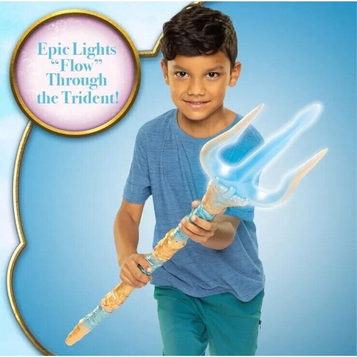 🔥The Little Mermaid King Tritons All-Powerful Trident Toy 36 Inches Long BNWT🔥