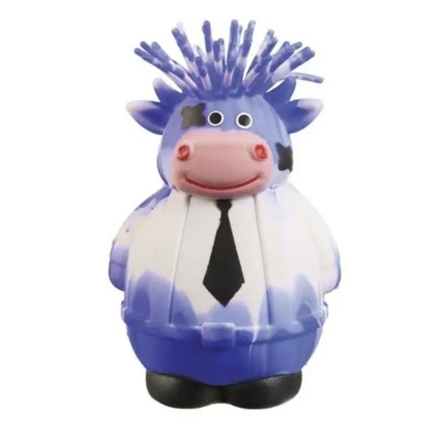 🔥Ja-Ru Irre-Squish-Tible! 4" Corporate Cow Squeeze Toy BLUE/WHITE BNWT🔥